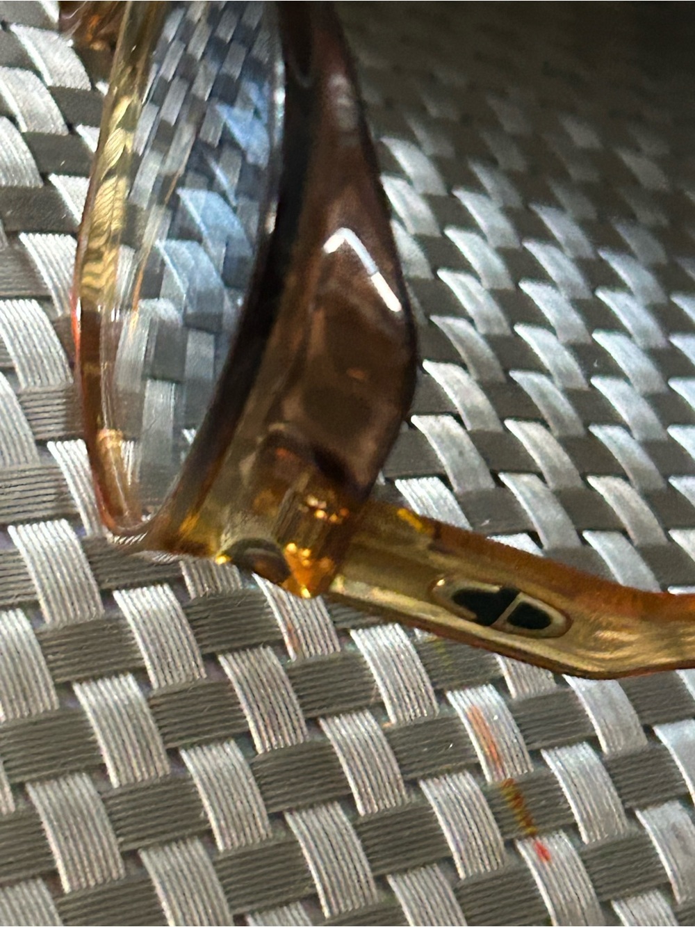 Glasses Cristian Dior Amber Tortoiseshell Sunglass Temple with Gold Detail - Picture 4 of 11